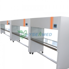 Лабораторный ламинарный бокс из нержавеющей стали с тремя рабочими местами и одной стороной, вертикальный, модель YSTE-CJ-3FD SS.