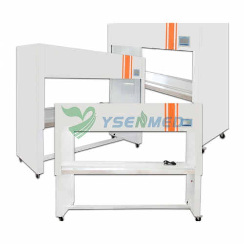 Лабораторный ламинарный бокс из нержавеющей стали с тремя рабочими местами и одной стороной, вертикальный, модель YSTE-CJ-3FD SS.