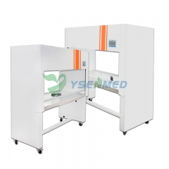 Лабораторный чистый верстак из нержавеющей стали с двумя рабочими местами и одной стороной столешницы YSTE-CJ-2FD SS