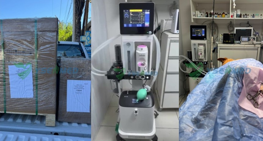 O Dr. Pablo, da Argentina, está satisfeito com os equipamentos de anestesia e monitorização veterinária da YSENMED