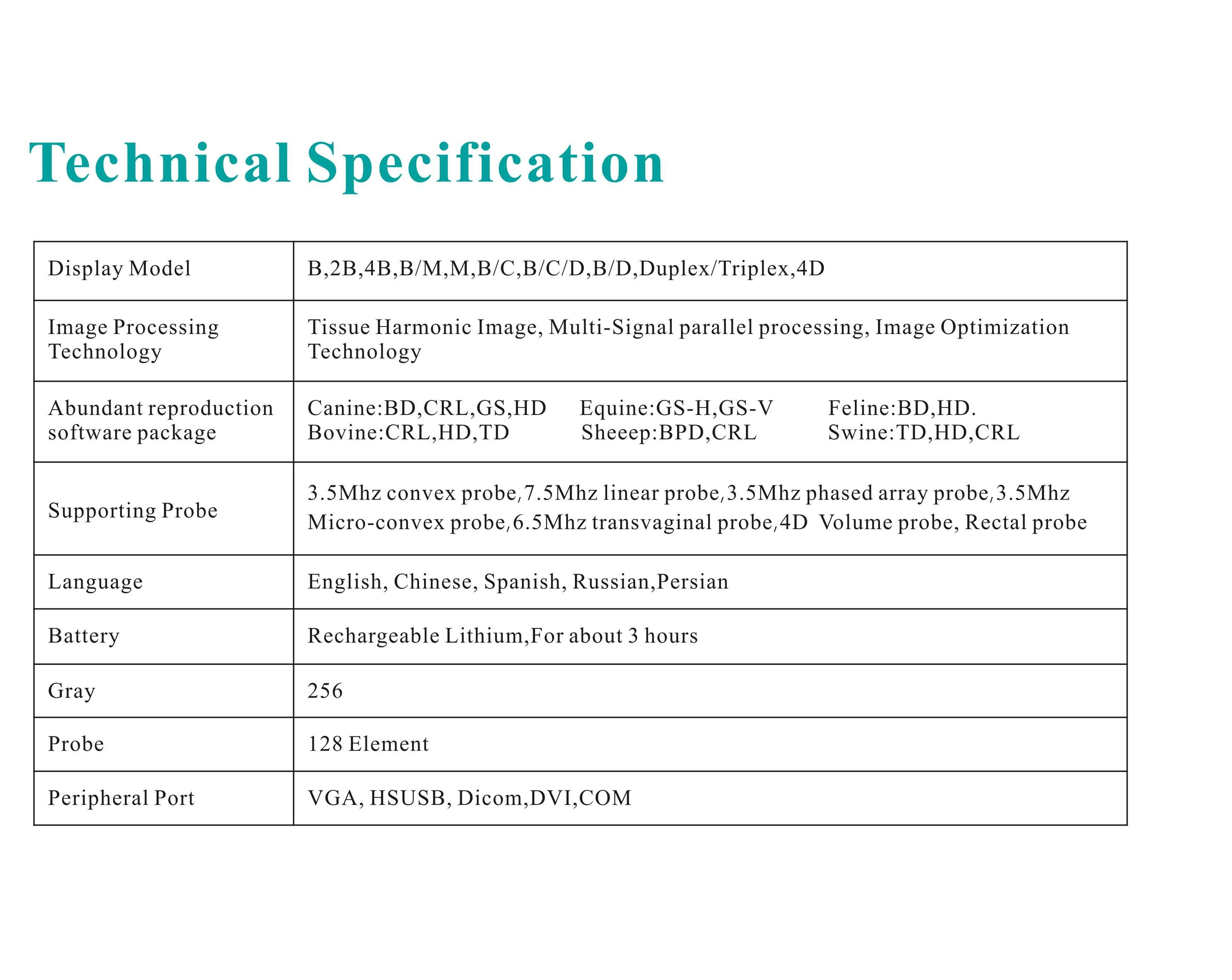 Veterinary Portable color doppler ultrasound YSB-K2000V