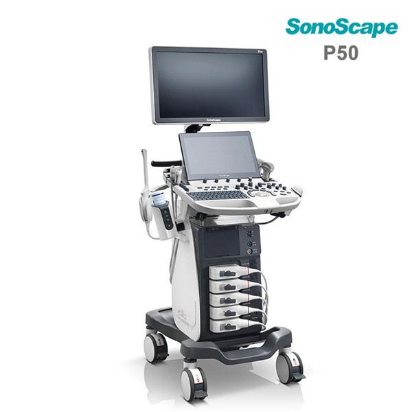 Color doppler trolley 4d ultrasound SonoScape P50