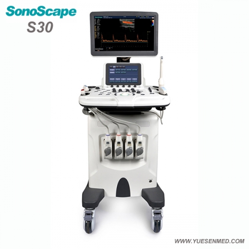 Ultrasonido Doppler de color con ruedas a la venta SonoScape S30