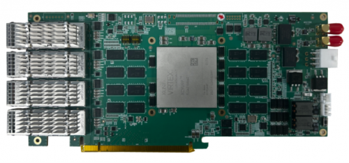 FMC509-U200E U250E Four-channel QSFP28 Optical fiber PCIeX16 transceiver card based on XCVU9P