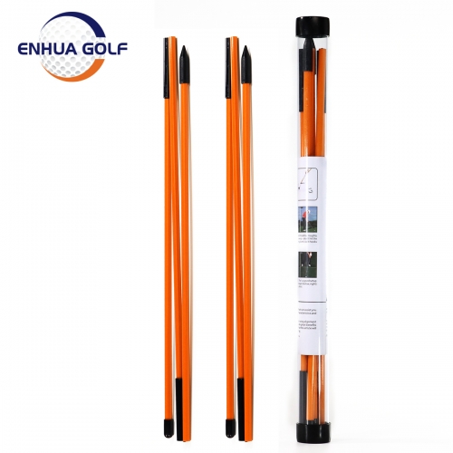 Golf Alignment Sticks - Golf Sticks Alignment Aid 48" Golf Alignment Rods 2 Pack for Aiming, Putting, Full Swing Trainer, Posture Corrector Golf Train