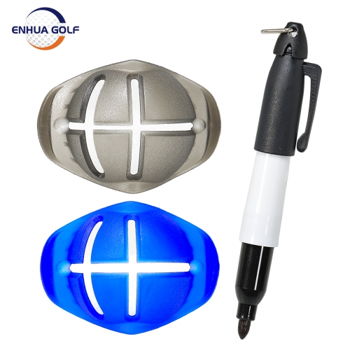 Blue and Grey Golf Ball Line Drawing Marker set with 1 pen  Alignment Tool-Golf Accessories for Liner Drawing Stencil Kit and Golf Ball