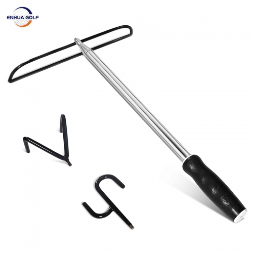 Wholesale Disc Golf Retriever Extendable Portable Telescoping Disc Pole Retriever 3 in 1 Metal Retriever Tool Grabber Tool with Hook Expands to 15ft f