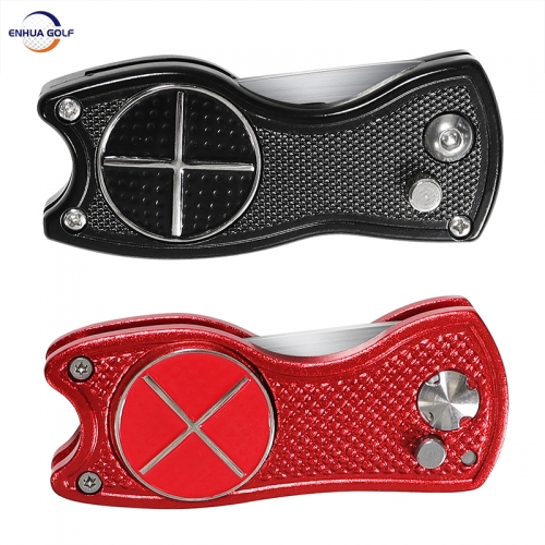 Retractable Golf Divot Tool with Magnetic Ball Marker Personalized Antique Wholesale Multi Function Golf Repair Divot Tool