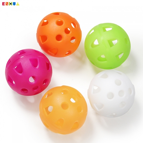 OEM/ODM Factory Supply Cheap Plastic Colors Golf Balls Airflow Hollow Golf Practice Training Sports Balls Adjustable Hardness