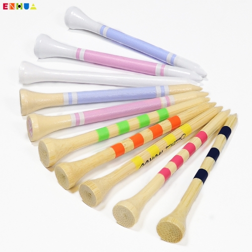 OEM/ODM Manufacturer Colorful Golf Wooden Bamboo Tee with Logo Printing eco-friendly