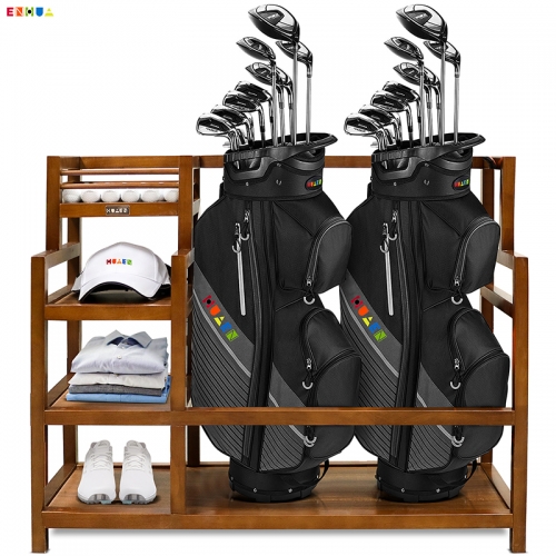 Slap-up Wooden Golf Rack Factory supply OEM ODM New Style Hot Sale China Trunk Black Golf Storage Organizer