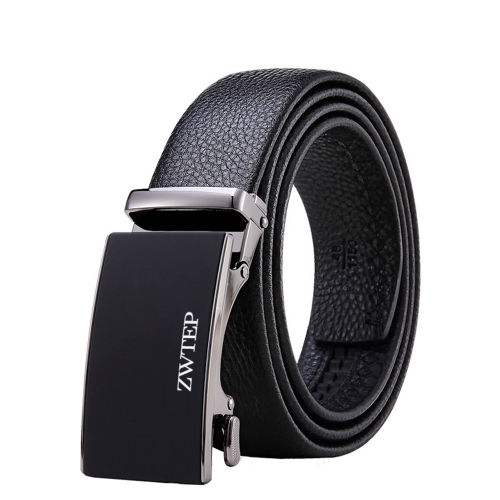 ZWTEP Fashion business casual cowhide belt with automatic buckle belt