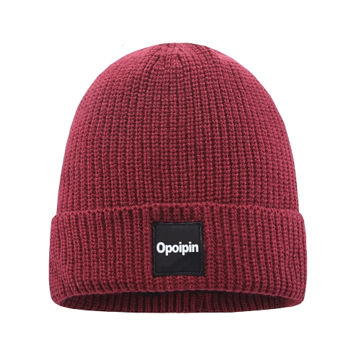 Opoipin Winter Korean knitted hat all-match plus velvet warm hat