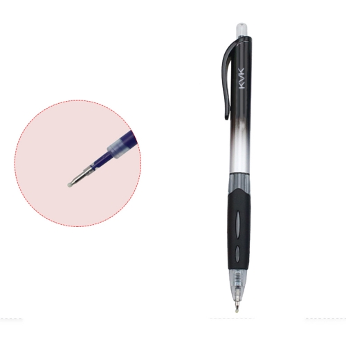 KVK Office press type three-color smooth gel pen