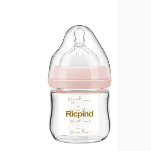 Ricpind Newborn glass wide-bore anti-choke milk bottle