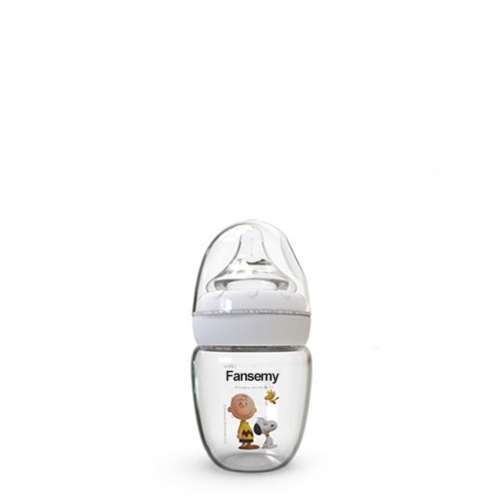 Fansemy Baby wide mouth crystal diamond glass nursing anti-colic bottle