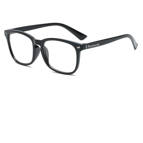 Dmsox Men and women retro anti-blue light black frame glasses