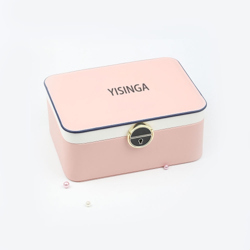 YISINGA Jewelry box double layer with lock large capacity exquisite jewelry box