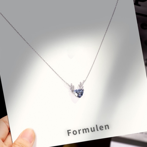 Formulen Ms light luxury silver clavicle necklace