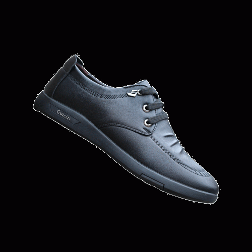 Guicizi Winter plus velvet all-match business warmth, non-slip wear-resistant casual leather shoes