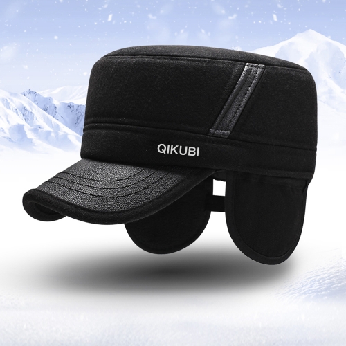 QIKUBI Elderly autumn and winter warmth and thick ear protection hat