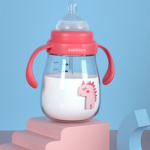 Jabbion PP wide-caliber anti-colic, anti-choke and anti-fall straw bottle