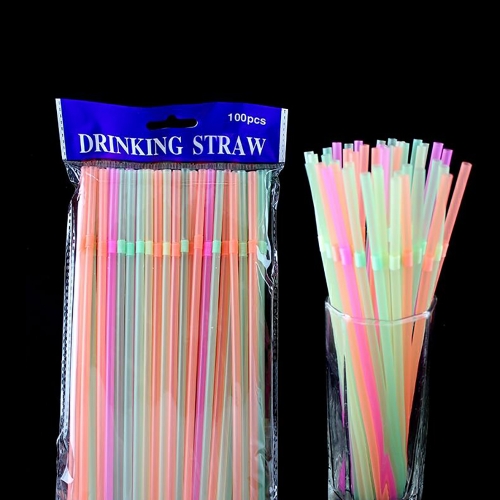 CHODIOS Disposable plastic straws 100pcs