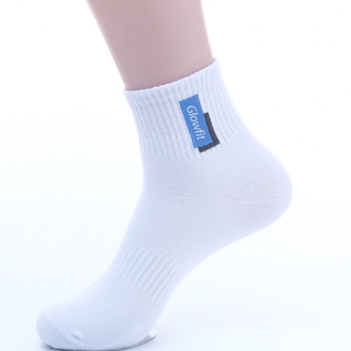 Glowfit Medium tube pure cotton sweat-absorbent sports socks