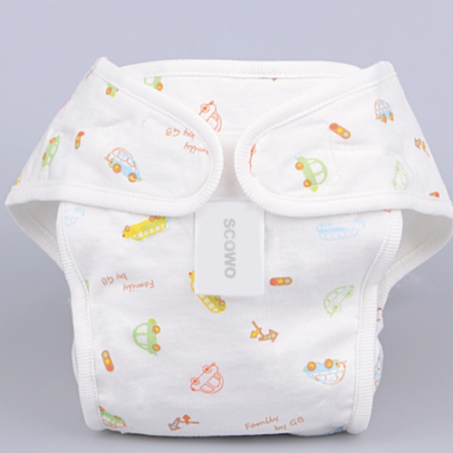 SCOWO Breathable and urine-proof cotton waterproof and washable diapers for babies