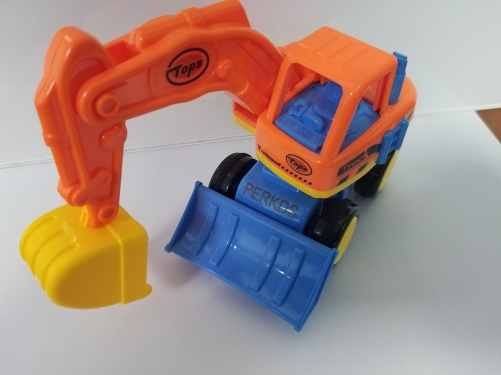 PERKDS Children's hand pushing simulation excavator boy toy