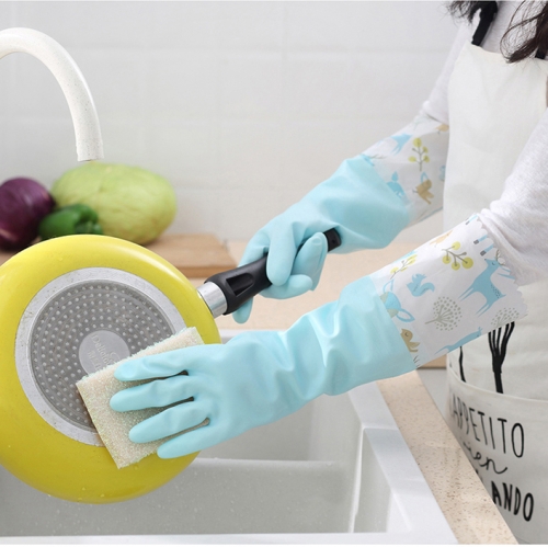 Amzeth Household Dishwashing Waterproof Thickened Kitchen Gloves