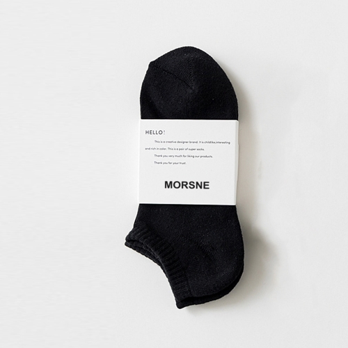 MORSNE Simple solid color sports boat socks