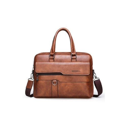 BEISKLL Business casual portable leather briefcase