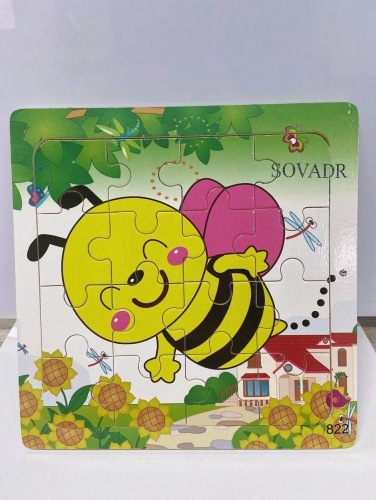 SOVADR 16 pieces of cartoon bee easy puzzles for children