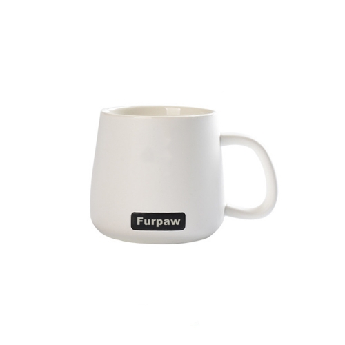 Furpaw Office ceramic cup with lid spoon