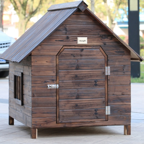 bluegift Rainproof and waterproof outdoor solid wood dog house