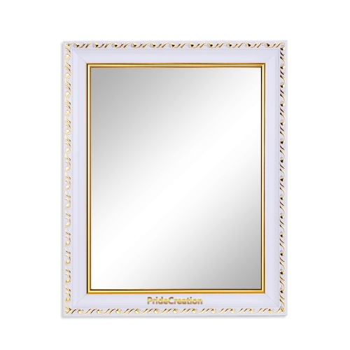 PrideCreation adhesive framed bathroom mirror wall hanging vanity mirror