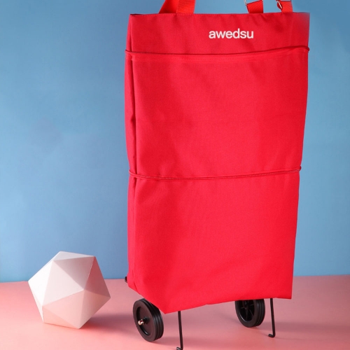 awedsu foldable portable zipper and large-capacity Wheeled shopping bags
