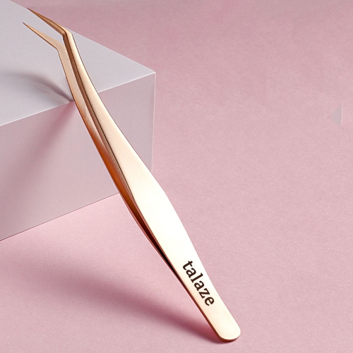 talaze high precision gold feather tweezers eyelash tweezers professional tool