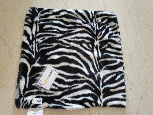 SuperNemo fashionable French style zebra faux fur blanket (18''*18'')