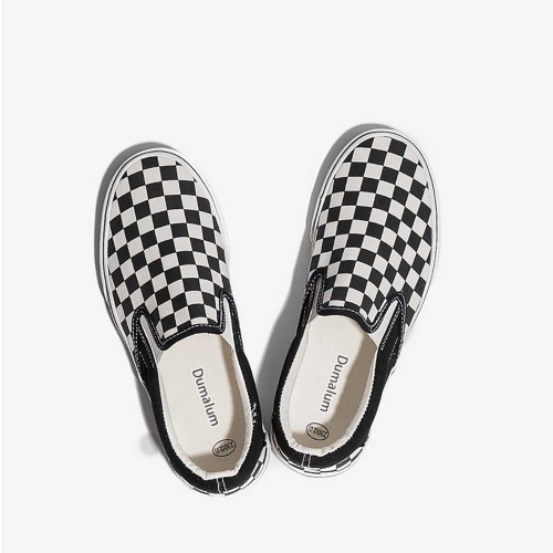 Dumalum Trendy ladies checkerboard canvas shoes