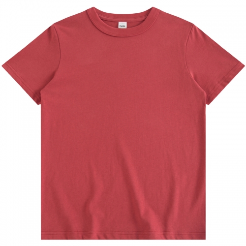 Paxide short-sleeved T-shirt pure cotton simple pure color trend wine red