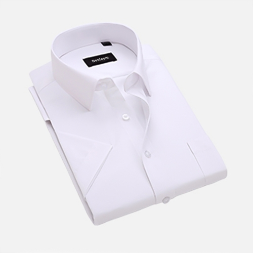 Destosm Business professional men's long-sleeved summer white shirt