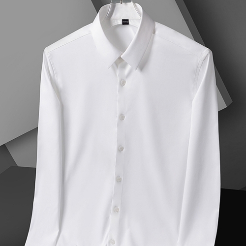 scecxy casual business ice silk summer shirt white