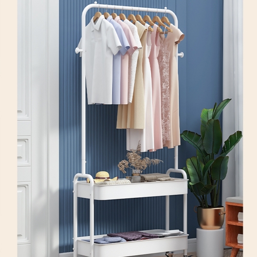 VKETU simple double coat rack for home indoor bedroom