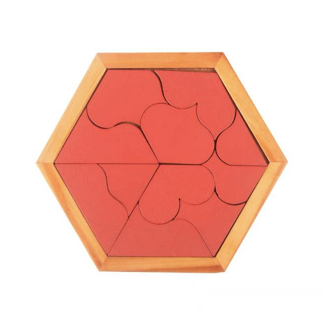 Educatgame heart-shaped 11 pieces of wooden Jigsaw puzzles