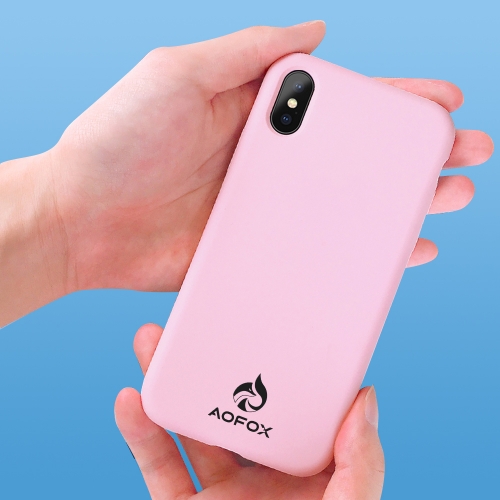 AOFOX liquid silicone all-inclusive drop-proof solid color mobile phone case