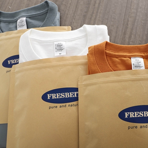 FRESBEIT round neck loose solid color short-sleeved T-shirts (3 pieces)