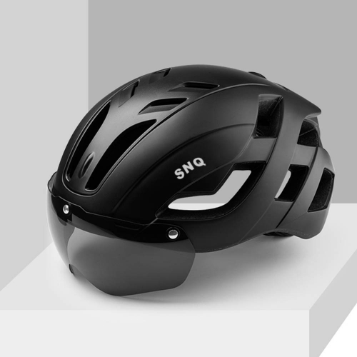 SNQ integrated safety bicycle helmet with goggles