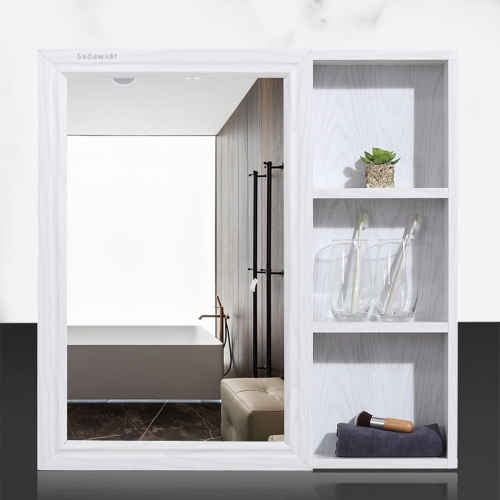 Sadawsar wall-mounted space aluminum light luxury bathroom Mirrored cabinets
